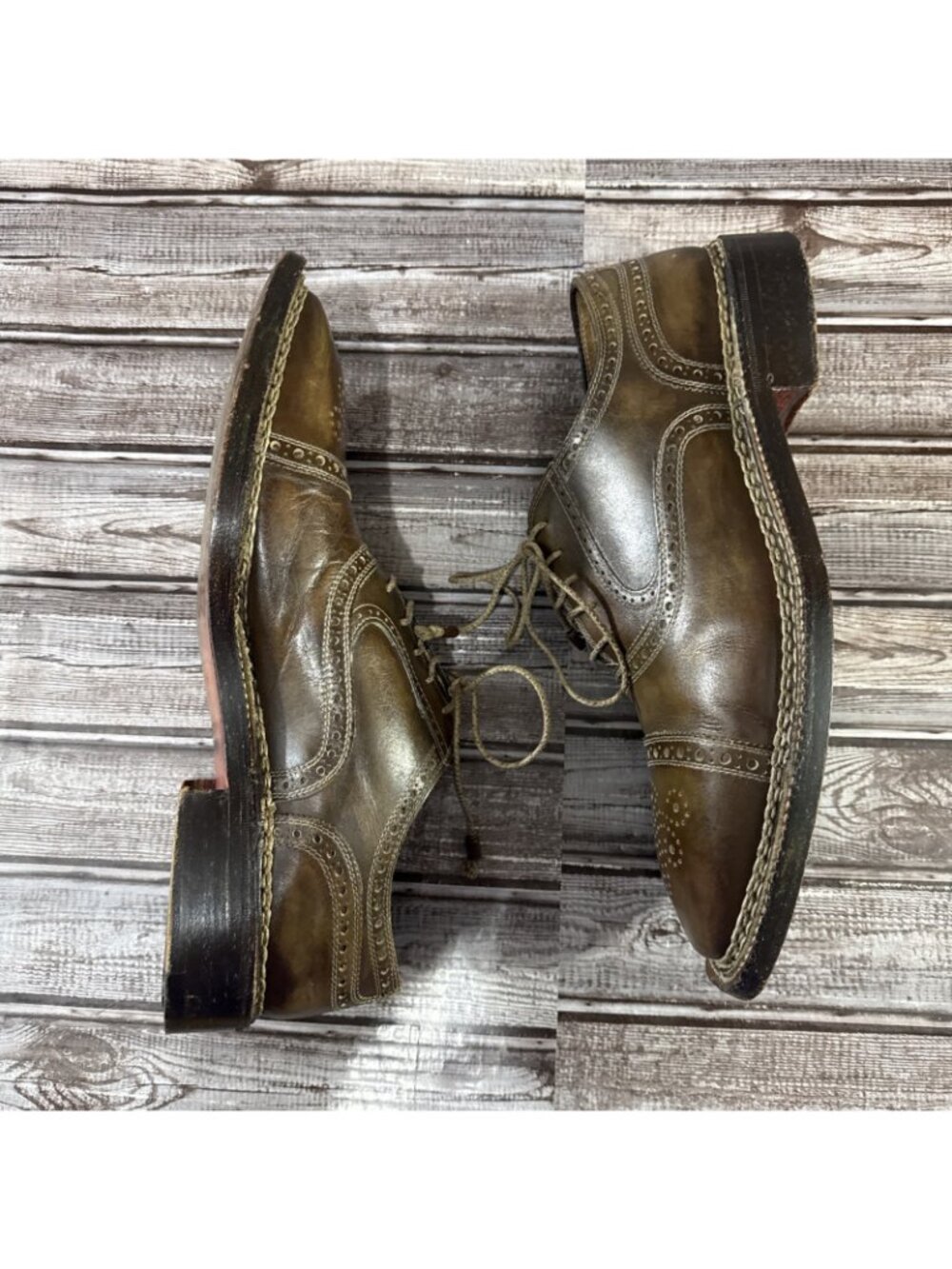 Bettanin & Venturi x Barneys NY Cap Toe Full Brogue Oxford Size 11 ($1,625) - Picture 8 of 10